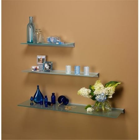 Amore Designs GCE1224CL Glace Clear Glass Shelf; 12 X 24 In.